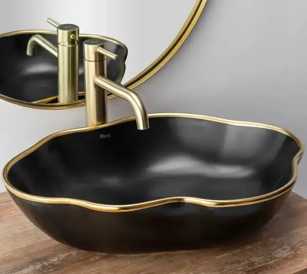 Смеситель для раковины (умывальника) REA LUNGO BRUSHED GOLD высокий (REA-B4526) Смеситель для раковины (умывальника) REA LUNGO BRUSHED GOLD высокий (REA-B4526)