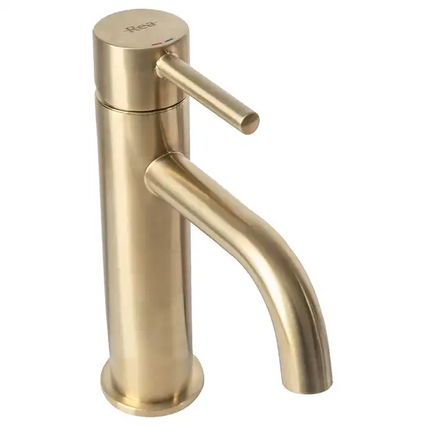 Смеситель для раковины (умывальника) REA LUNGO BRUSHED GOLD низкий (REA-B4527) Смеситель для раковины (умывальника) REA LUNGO BRUSHED GOLD низкий (REA-B4527)