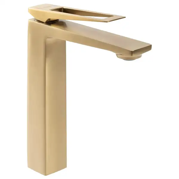 Смеситель для умывальника (раковины) REA PARKER BRUSHED GOLD высокий (REA-B4810) Смеситель для умывальника (раковины) REA PARKER BRUSHED GOLD высокий (REA-B4810)