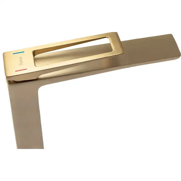 Смеситель для умывальника (раковины) REA PARKER BRUSHED GOLD высокий (REA-B4810) Смеситель для умывальника (раковины) REA PARKER BRUSHED GOLD высокий (REA-B4810)
