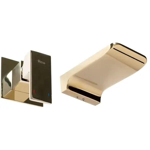 Смеситель для раковины (умывальника) REA MASON GOLD + BOX скрытого монтажа (REA-B5150) Смеситель для раковины (умывальника) REA MASON GOLD + BOX скрытого монтажа (REA-B5150)