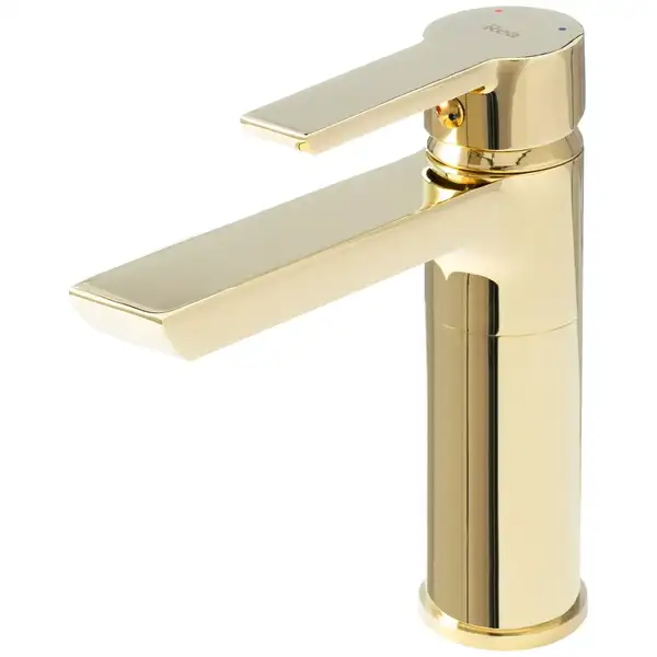 Смеситель для раковины (умывальника) REA  ARGUS GOLD золотой низкий (REA-B6212)