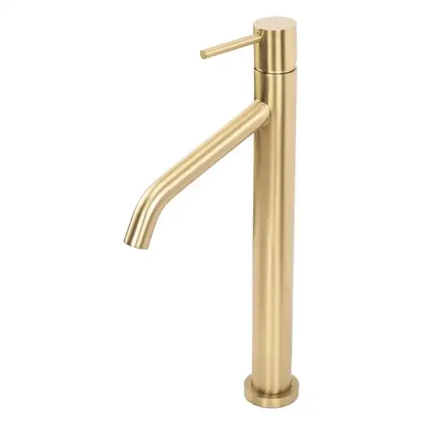 Смеситель для раковины (умывальника) REA LEVEL BRUSHED GOLD матовое золото высокий (REA-B6217)