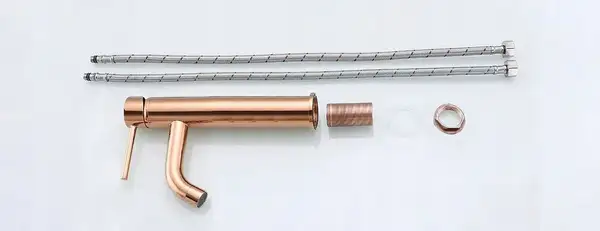 Смеситель для раковины (умывальника) REA LUNGO ROSE GOLD розовое золото высокий (REA-B6321) Смеситель для раковины (умывальника) REA LUNGO ROSE GOLD розовое золото высокий (REA-B6321)