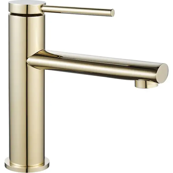 Смеситель для раковины (умывальника) REA OVAL GOLD золото низкий (REA-B6515)