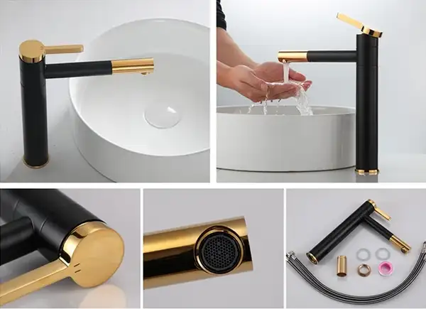Змішувач для раковини (умивальника) REA SMART BLACK+GOLD чорний/золотий високий (REA-B7402) Змішувач для раковини (умивальника) REA SMART BLACK+GOLD чорний/золотий високий (REA-B7402)