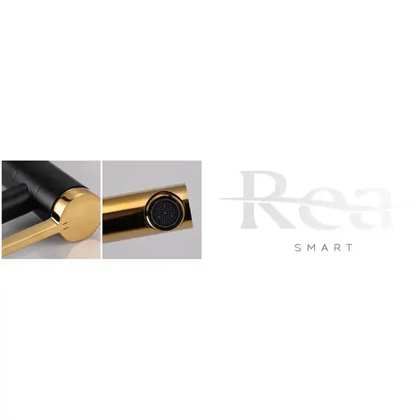 Змішувач для раковини (умивальника) REA SMART BLACK+GOLD чорний/золотий високий (REA-B7402) Змішувач для раковини (умивальника) REA SMART BLACK+GOLD чорний/золотий високий (REA-B7402)
