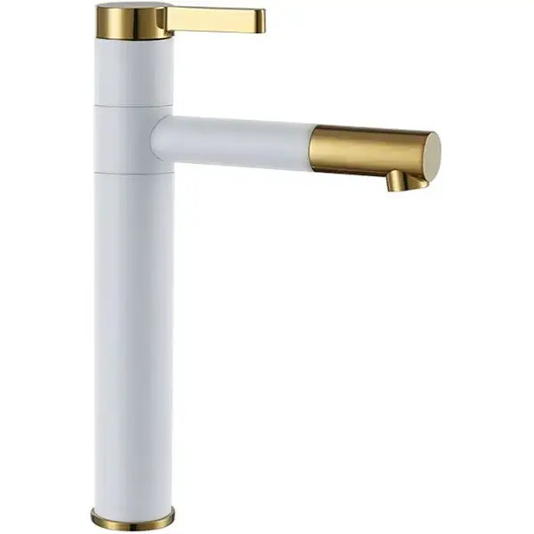 Змішувач для раковини (умивальника) REA SMART WHITE GOLD білий/золотий високий (REA-B8400) Змішувач для раковини (умивальника) REA SMART WHITE GOLD білий/золотий високий (REA-B8400)