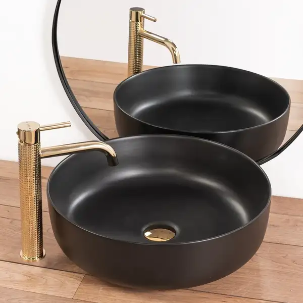 Смеситель для раковины (умывальника) REA GUSTO ONE LIGHT GOLD черный высокий (REA-B8405) Смеситель для раковины (умывальника) REA GUSTO ONE LIGHT GOLD черный высокий (REA-B8405)