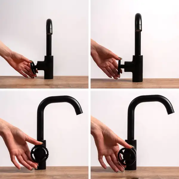 Смеситель для кухни REA VERTIGO SIDE BLACK черный высокий (REA-B8767)