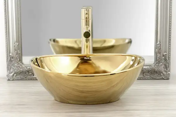 Смеситель для раковины (умывальника) REA TESS GOLD золотой высокий (REA-B8803) Смеситель для раковины (умывальника) REA TESS GOLD золотой высокий (REA-B8803)