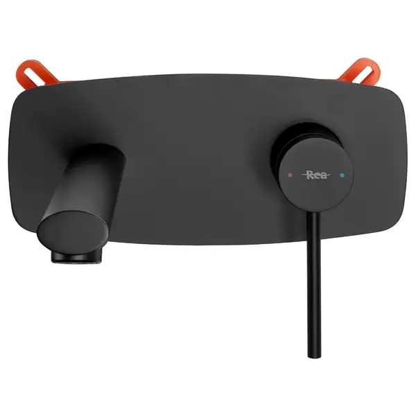 Смеситель для раковины (умывальника) REA OVAL BLACK + BOX черный скрытого монтажа (REA-B8860) Смеситель для раковины (умывальника) REA OVAL BLACK + BOX черный скрытого монтажа (REA-B8860)