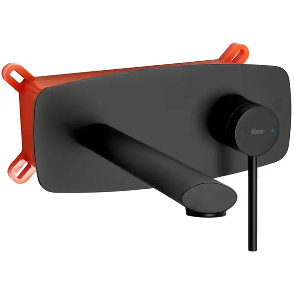 Смеситель для раковины (умывальника) REA OVAL BLACK + BOX черный скрытого монтажа (REA-B8860) Смеситель для раковины (умывальника) REA OVAL BLACK + BOX черный скрытого монтажа (REA-B8860)