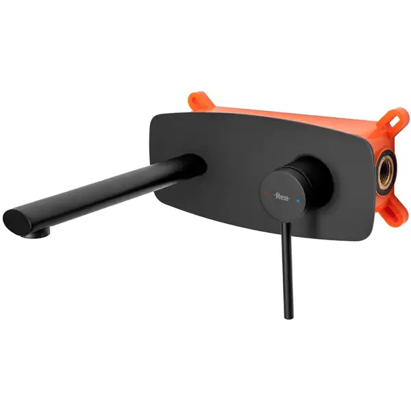 Смеситель для раковины (умывальника) REA OVAL BLACK + BOX черный скрытого монтажа (REA-B8860) Смеситель для раковины (умывальника) REA OVAL BLACK + BOX черный скрытого монтажа (REA-B8860)