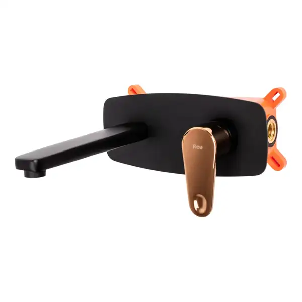 Смеситель для раковины (умывальника) REA MILD BLACK ROSE GOLD + BOX скрытого монтажа (REA-B9142) Смеситель для раковины (умывальника) REA MILD BLACK ROSE GOLD + BOX скрытого монтажа (REA-B9142)