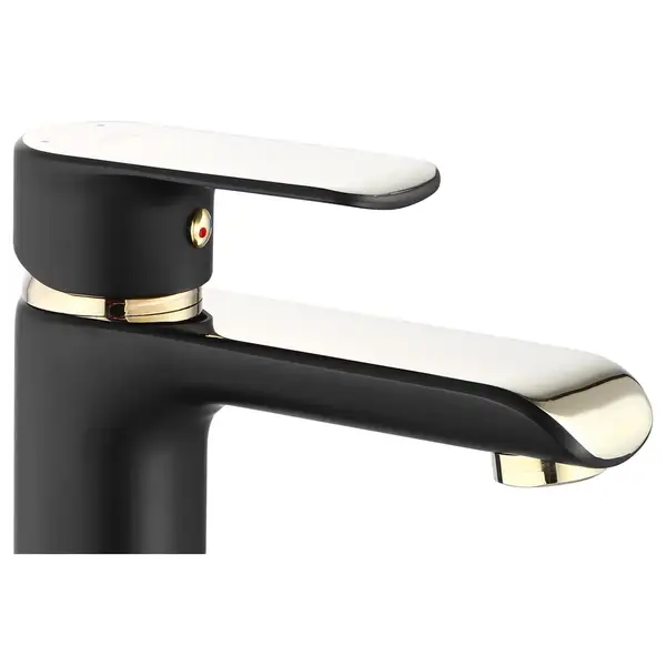 Смеситель для раковины (умывальника) REA BLOOM BLACK GOLD низкий (REA-B9933) Смеситель для раковины (умывальника) REA BLOOM BLACK GOLD низкий (REA-B9933)