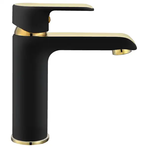 Смеситель для раковины (умывальника) REA BLOOM BLACK GOLD низкий (REA-B9933) Смеситель для раковины (умывальника) REA BLOOM BLACK GOLD низкий (REA-B9933)