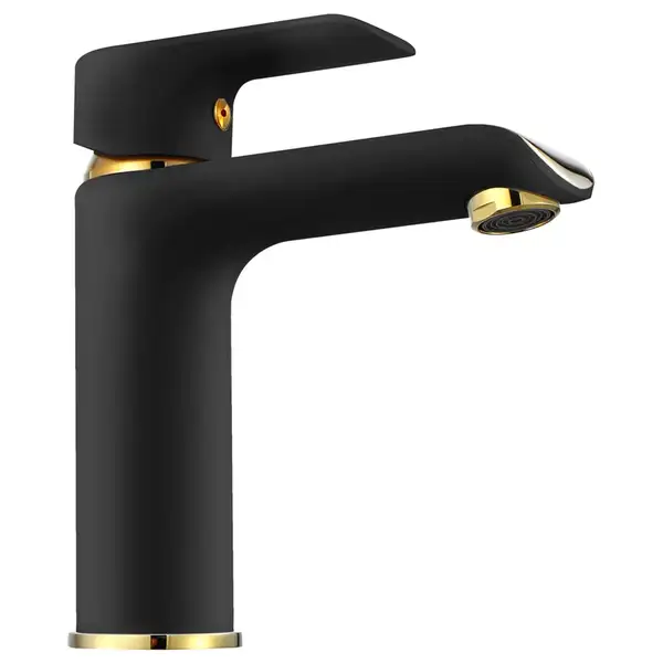 Смеситель для раковины (умывальника) REA BLOOM BLACK GOLD низкий (REA-B9933) Смеситель для раковины (умывальника) REA BLOOM BLACK GOLD низкий (REA-B9933)