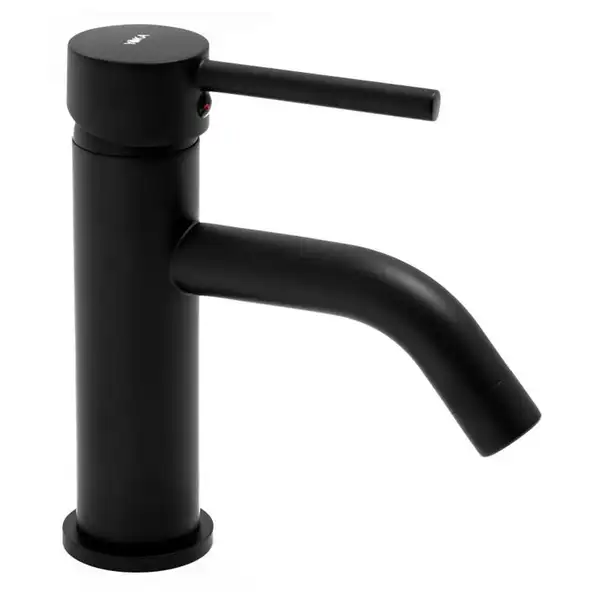 Змішувач для раковини (умивальника) Yoka LOVA 24 BLACK чорний низький (BU.LOVA-24-BLK)