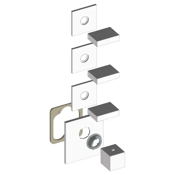 Термостат для ванни настінний Bossini Rectangular (колір - хром) Z033205 030 Термостат для ванни настінний Bossini Rectangular (колір - хром) Z033205 030