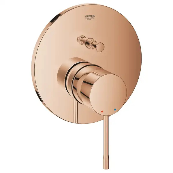 Смеситель для ванны/душа Grohe Essence (цвет - теплый закат), с переключателем на 2 положения (24058DA1) фото 1 Aquada.com.ua
