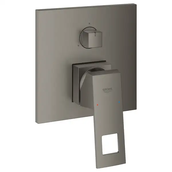 Смеситель для ванны с переключатилем на 3 положения Grohe Eurocube (цвет - тёмный графит, матовый) (24094AL0) фото 1 Aquada.com.ua