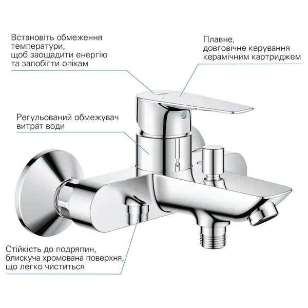 Grohe StartEdge Змішувач для ванни, хром (24198001) Grohe StartEdge Змішувач для ванни, хром (24198001)