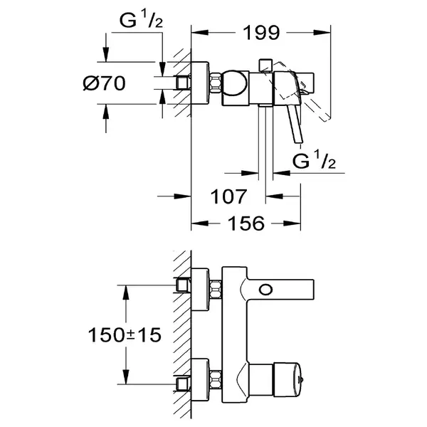 Смеситель однорычажный для ванны Grohe Concetto DN 15 (цвет - хром) (32211001) фото 3 Aquada.com.ua Смеситель однорычажный для ванны Grohe Concetto DN 15 (цвет - хром) (32211001) фото 3 Aquada.com.ua