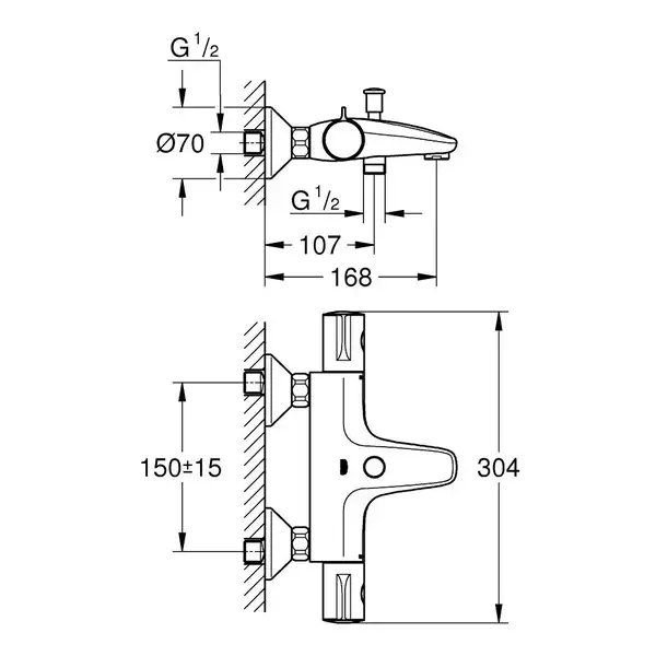 Душовий гарнітур Grohe Grohtherm 800 + New Tempesta 100, хром (UA34567007) Душовий гарнітур Grohe Grohtherm 800 + New Tempesta 100, хром (UA34567007)