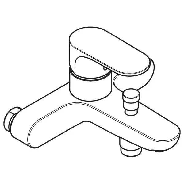 Смеситель для ванны наружного монтажа Hansgrohe Rebris S (цвет - хром) 72442000