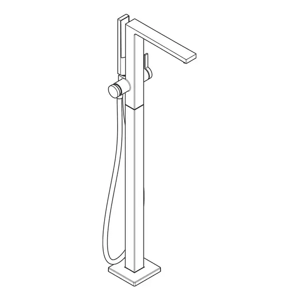 Hansgrohe Tecturis E Смеситель для ванны, белый матовый (73445700)