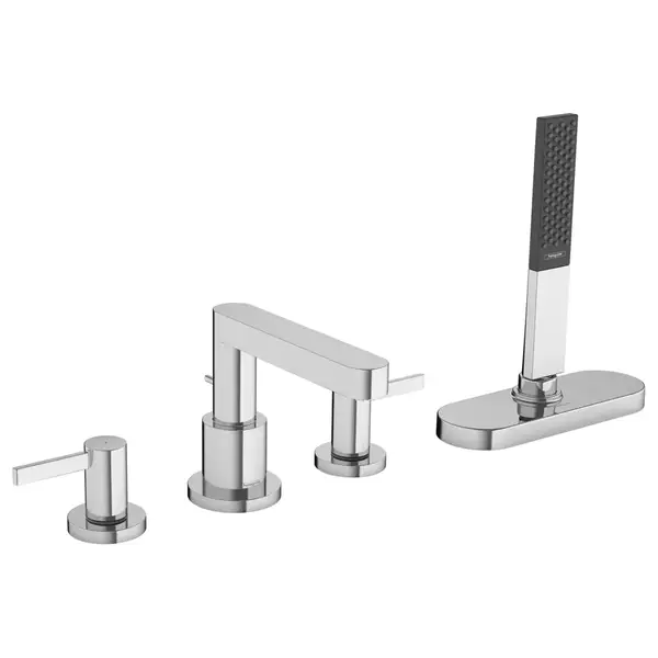 Смеситель на борт ванны Hansgrohe Finoris (цвет - хром), с душевым гарнитуром (76444000) фото 1 Aquada.com.ua Смеситель на борт ванны Hansgrohe Finoris (цвет - хром), с душевым гарнитуром (76444000) фото 1 Aquada.com.ua