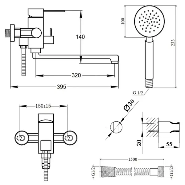 Смеситель для ванны Lidz (NKS) 12 32 005-1 New (LIDZNKS12320051) Смеситель для ванны Lidz (NKS) 12 32 005-1 New (LIDZNKS12320051)