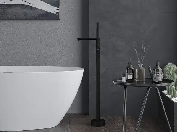 Смеситель для ванны MEXEN LEDA BLACK напольный (MEX-75633-70) Смеситель для ванны MEXEN LEDA BLACK напольный (MEX-75633-70)