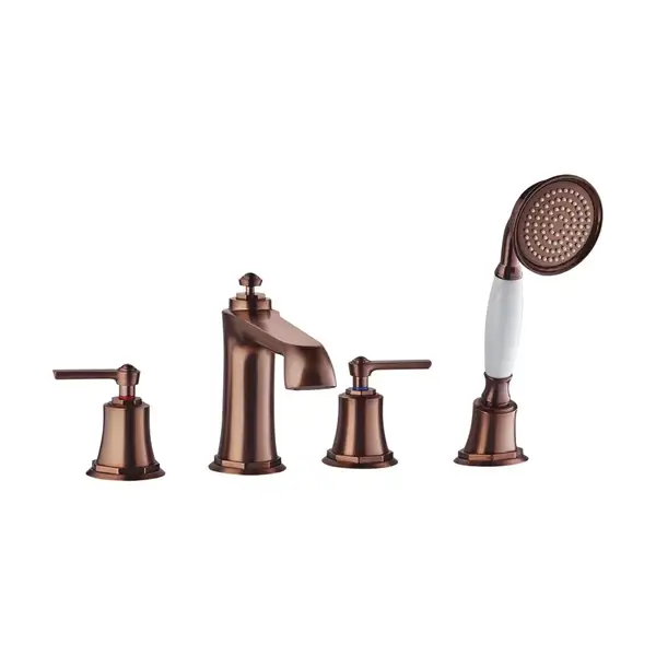 смеситель для ванны на 4 отверстия Omnires Armance antique copper, с термостатом (AM5232ORB) смеситель для ванны на 4 отверстия Omnires Armance antique copper, с термостатом (AM5232ORB)