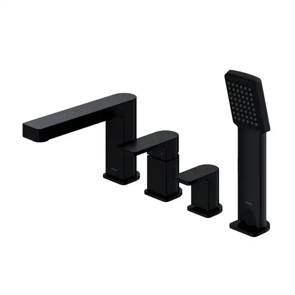 змішувач для ванни Omnires Baretti на 4 отвори black mat (BA7832BL)