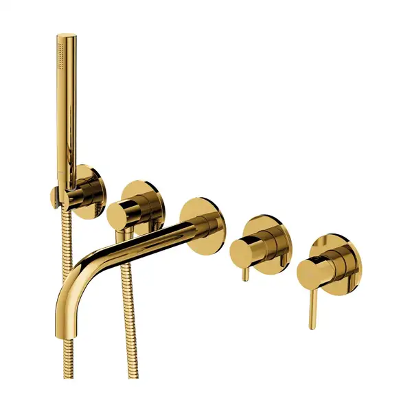 змішувач для ванни Omnires Y на 5 отворів gold (Y1237/1GL) змішувач для ванни Omnires Y на 5 отворів gold (Y1237/1GL)