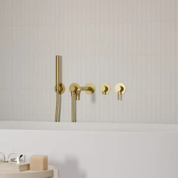змішувач для ванни Omnires Y на 5 отворів brushed gold (Y1237/1GLB) змішувач для ванни Omnires Y на 5 отворів brushed gold (Y1237/1GLB)
