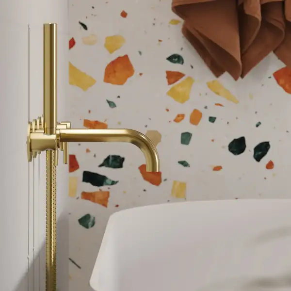 змішувач для ванни Omnires Y на 5 отворів brushed gold (Y1237/1GLB) змішувач для ванни Omnires Y на 5 отворів brushed gold (Y1237/1GLB)
