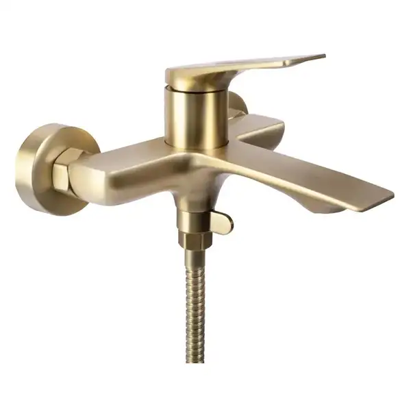 Смеситель для ванны и душа REA AVALON BRUSHED GOLD настенный с изливом (REA-B2707) Смеситель для ванны и душа REA AVALON BRUSHED GOLD настенный с изливом (REA-B2707)