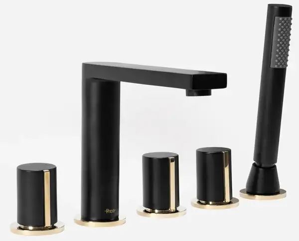 Смеситель для ванны REA ICON BLACK MATT черный на борт ванны (REA-B3622) Смеситель для ванны REA ICON BLACK MATT черный на борт ванны (REA-B3622)
