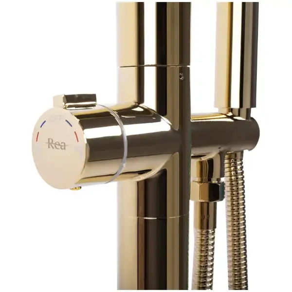 Смеситель для ванны REA CLARK GOLD золотой напольный (REA-B5302)