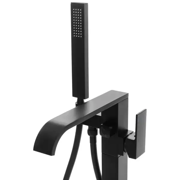 Смеситель для ванны REA CARAT BLACK черный напольный (REA-B5423)