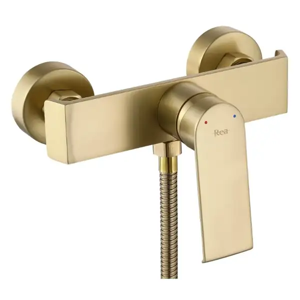 Смеситель для ванны и душа REA HASS BRUSHED GOLD настенный (REA-B6403) Смеситель для ванны и душа REA HASS BRUSHED GOLD настенный (REA-B6403)