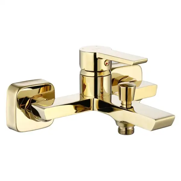 Смеситель для ванны и душа REA ARGUS GOLD золотой настенный с изливом (REA-B6409) Смеситель для ванны и душа REA ARGUS GOLD золотой настенный с изливом (REA-B6409)