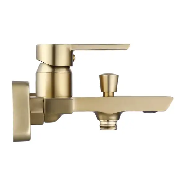 Смеситель для ванны и душа REA  ARGUS BRUSHED GOLD настенный с изливом (REA-B6414)
