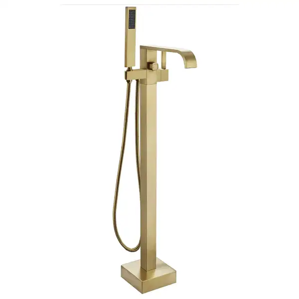 Смеситель для ванны REA CARAT BRUSHED GOLD золотой матовый напольный (REA-B6522) Смеситель для ванны REA CARAT BRUSHED GOLD золотой матовый напольный (REA-B6522)