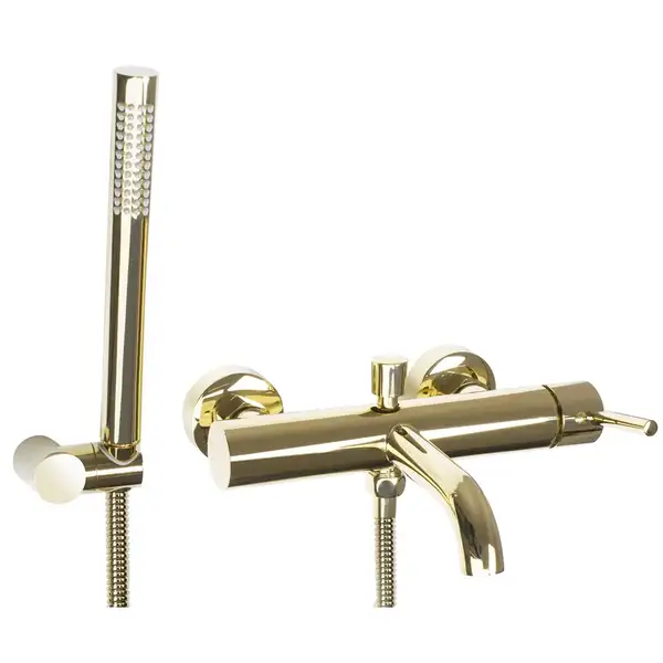Rea Lungo Gold Смеситель для ванны и душа, золотой (REA-B6635) Rea Lungo Gold Смеситель для ванны и душа, золотой (REA-B6635)