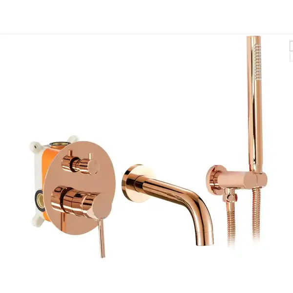 Смеситель для ванны и душа REA LUNGO ROSE GOLD + BOX скрытого монтажа (REA-B6930) Смеситель для ванны и душа REA LUNGO ROSE GOLD + BOX скрытого монтажа (REA-B6930)