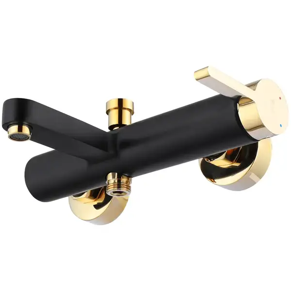 Смеситель для ванны и душа REA POLO BLACK GOLD настенный с изливом (REA-B9979) Смеситель для ванны и душа REA POLO BLACK GOLD настенный с изливом (REA-B9979)
